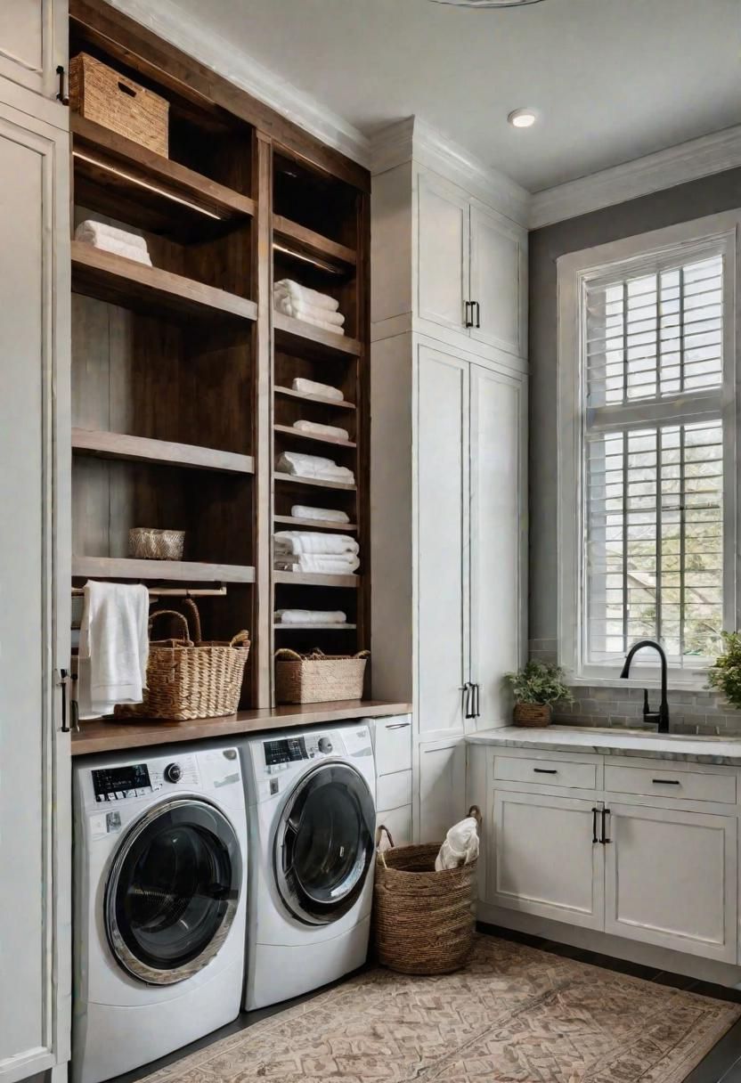 9. Library Ladder Laundry Storage