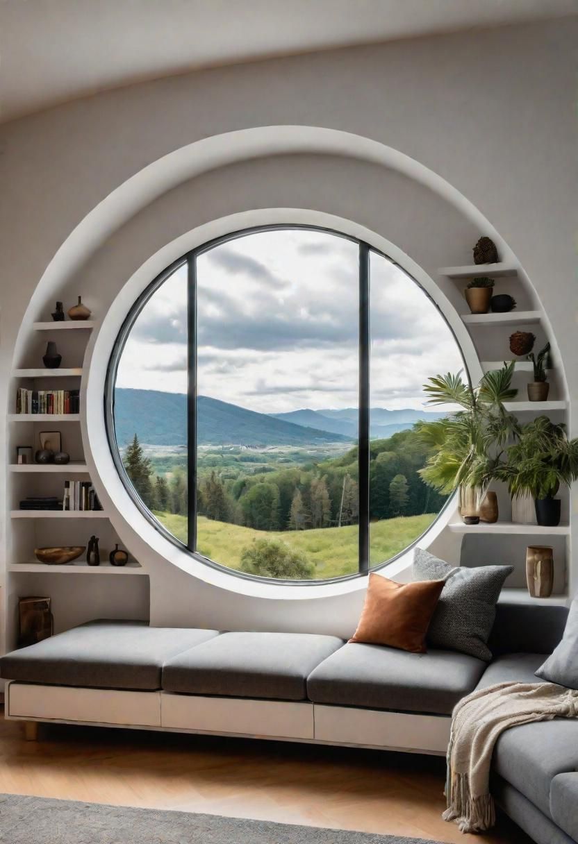 16. Round Window Shelving as a Stylish Accent - photo 3