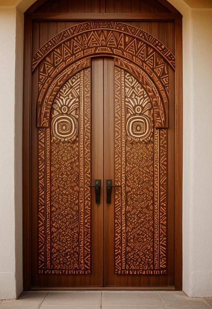 26. Indigenous Art-Inspired Door Ideas