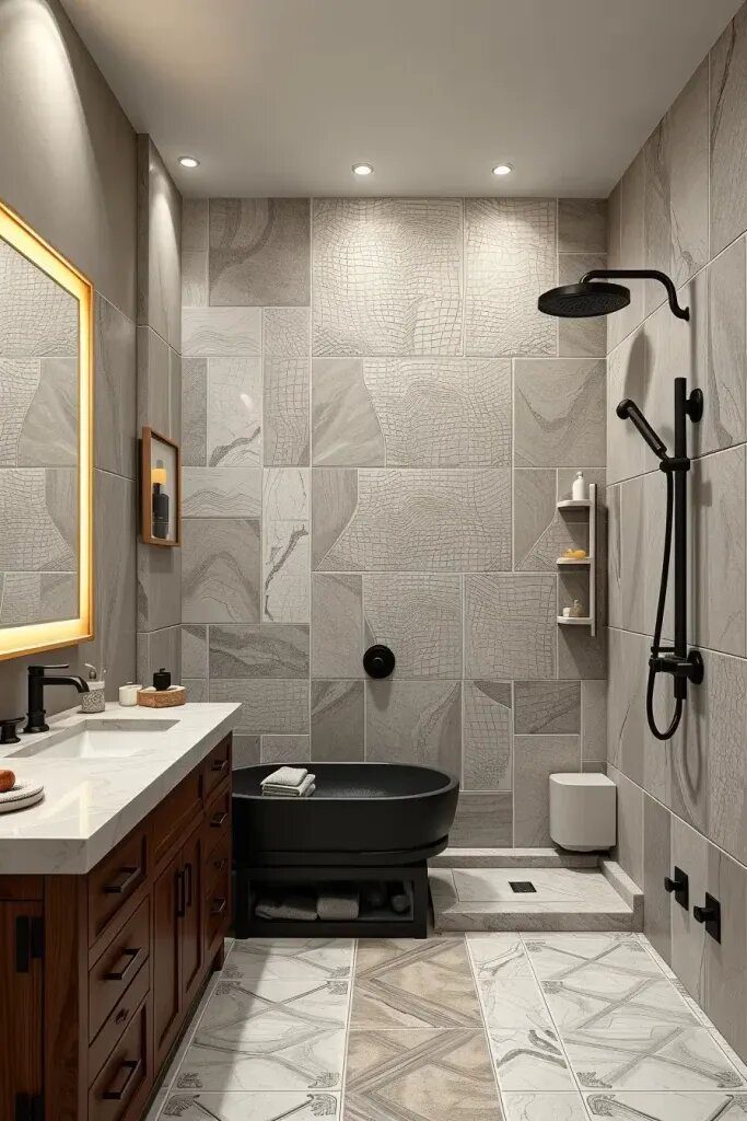 Textured Print Tiles for a Wild Look - photo 2