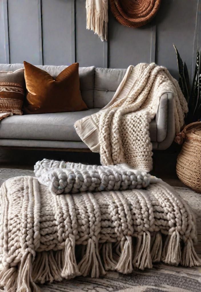 17. Warm Boho Knit Accessories