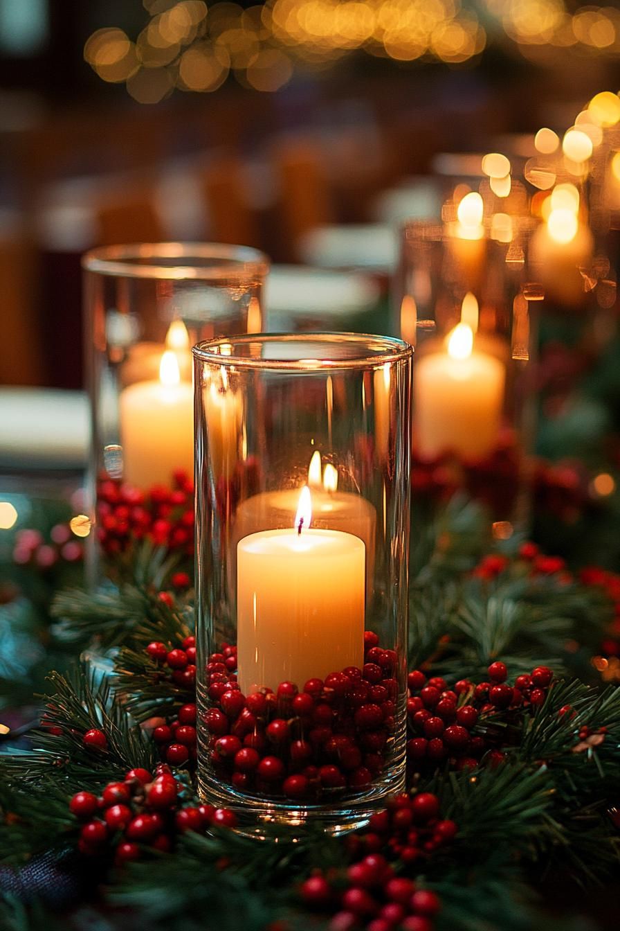 15. Elegant Holiday Table Centerpiece Styling