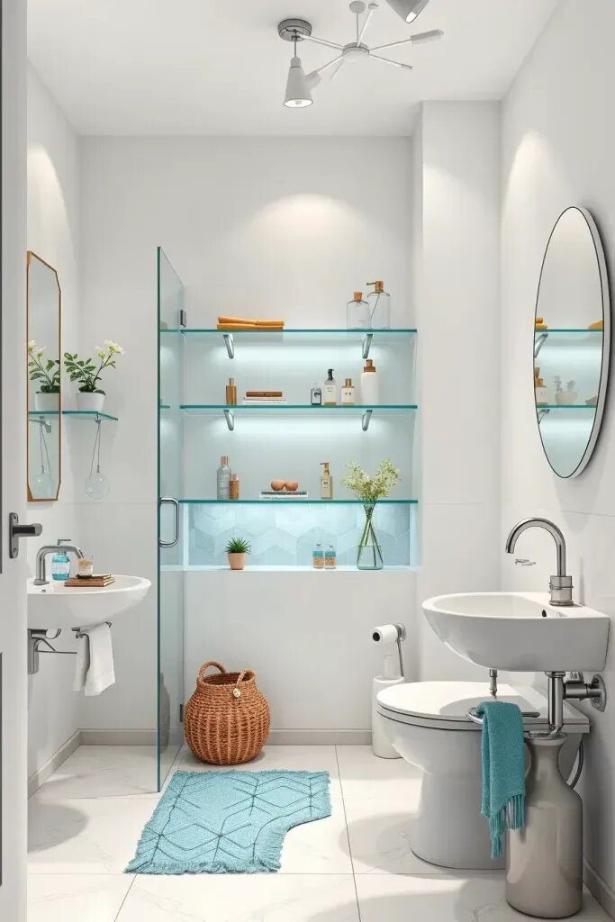 Why Glass Floating Shelves Brighten A Room - photo 2