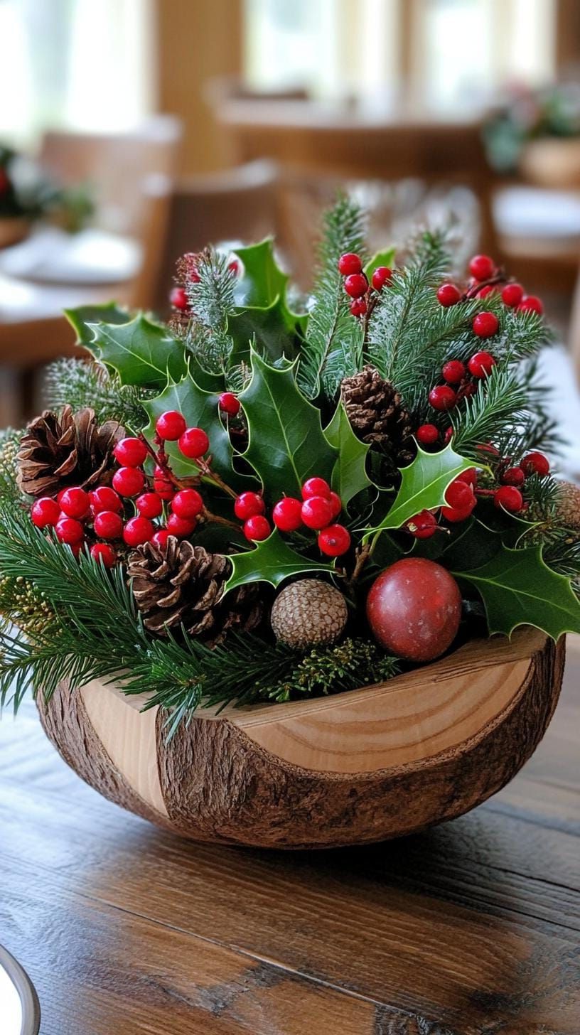 4. Berries in Rustic Wooden Bowls