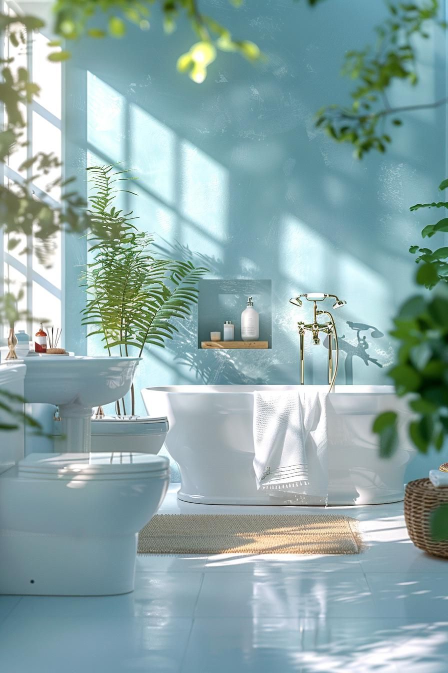 13. Serene Crystal Blue Bathroom Ideas - photo 2
