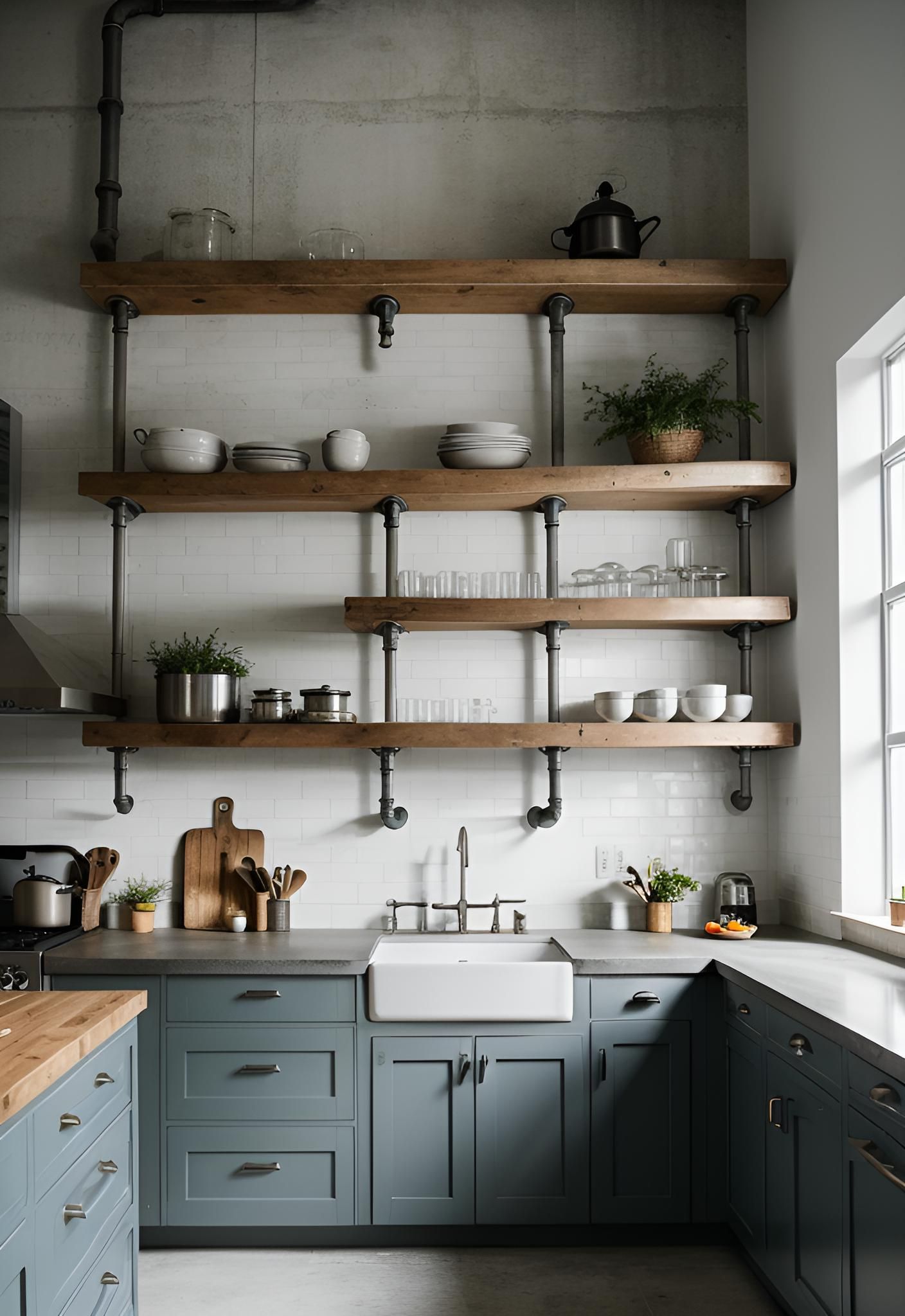 40. Industrial Chic Kitchen Ideas