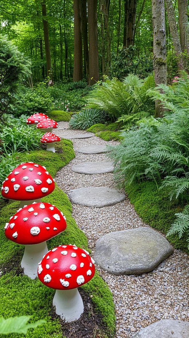 19. Red and White Toadstools Along a Stone Path - photo 3