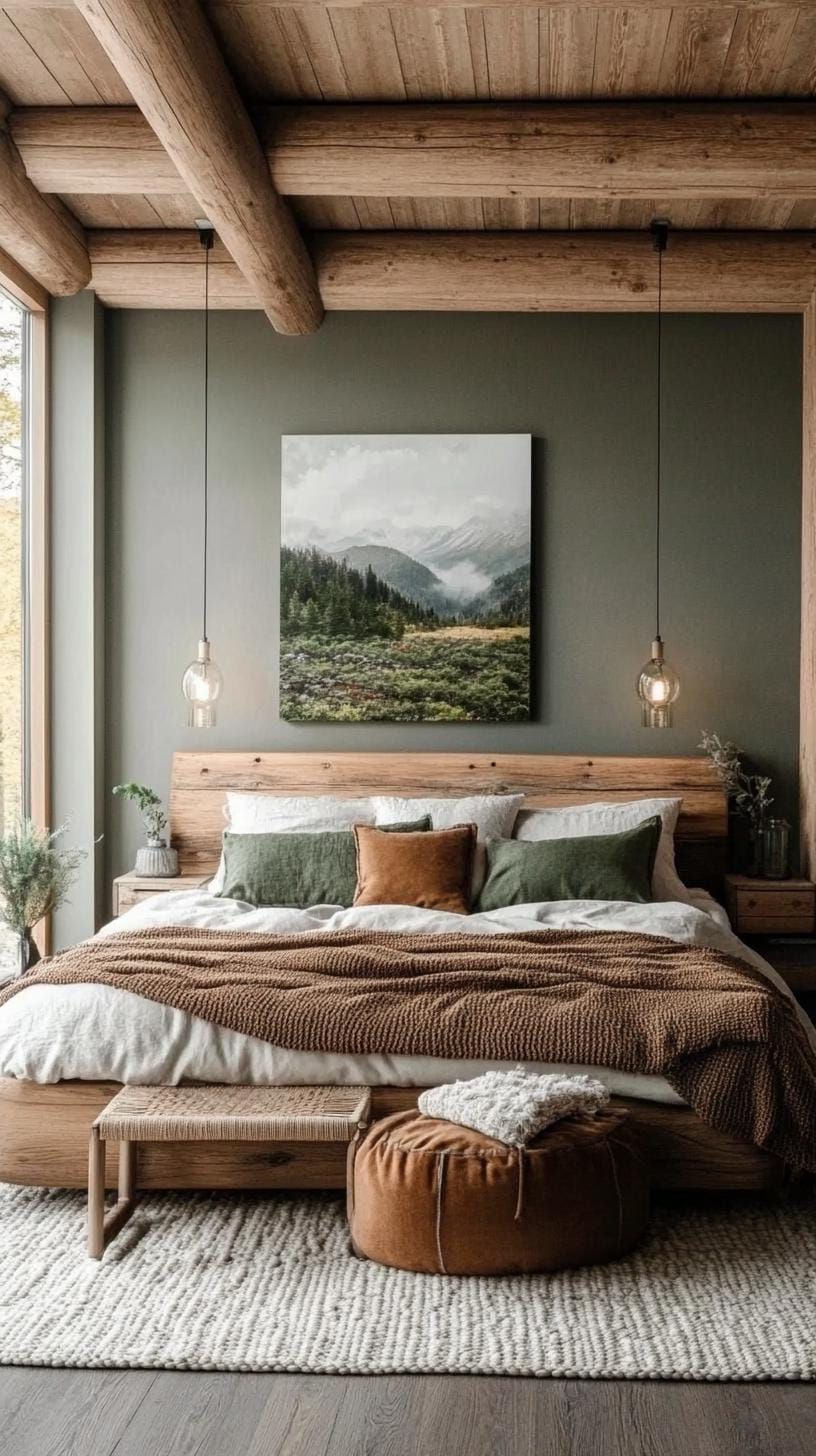 5. Earthy tones with heavy blankets and pillows - photo 3
