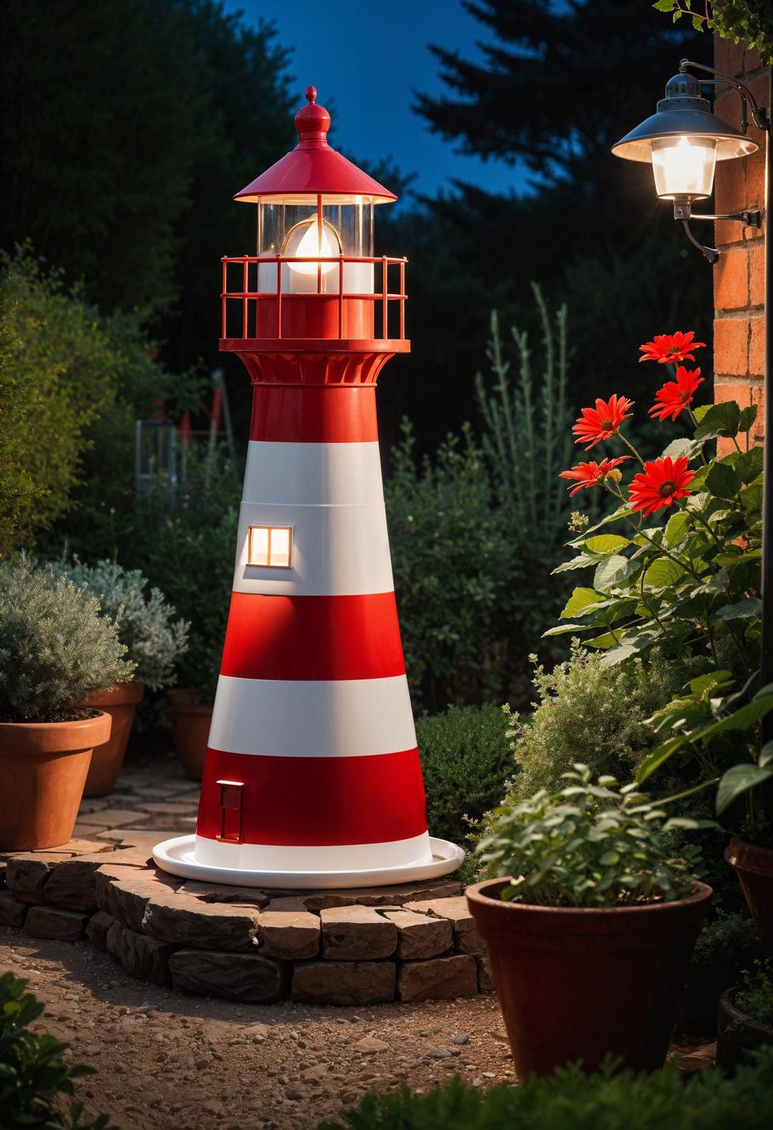 2. DIY Terracotta Pot Lighthouse