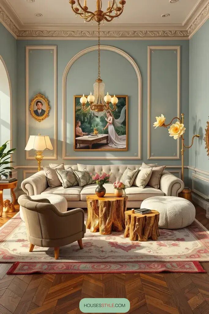 Living Room Elegance Combined with Quirky Furniture
