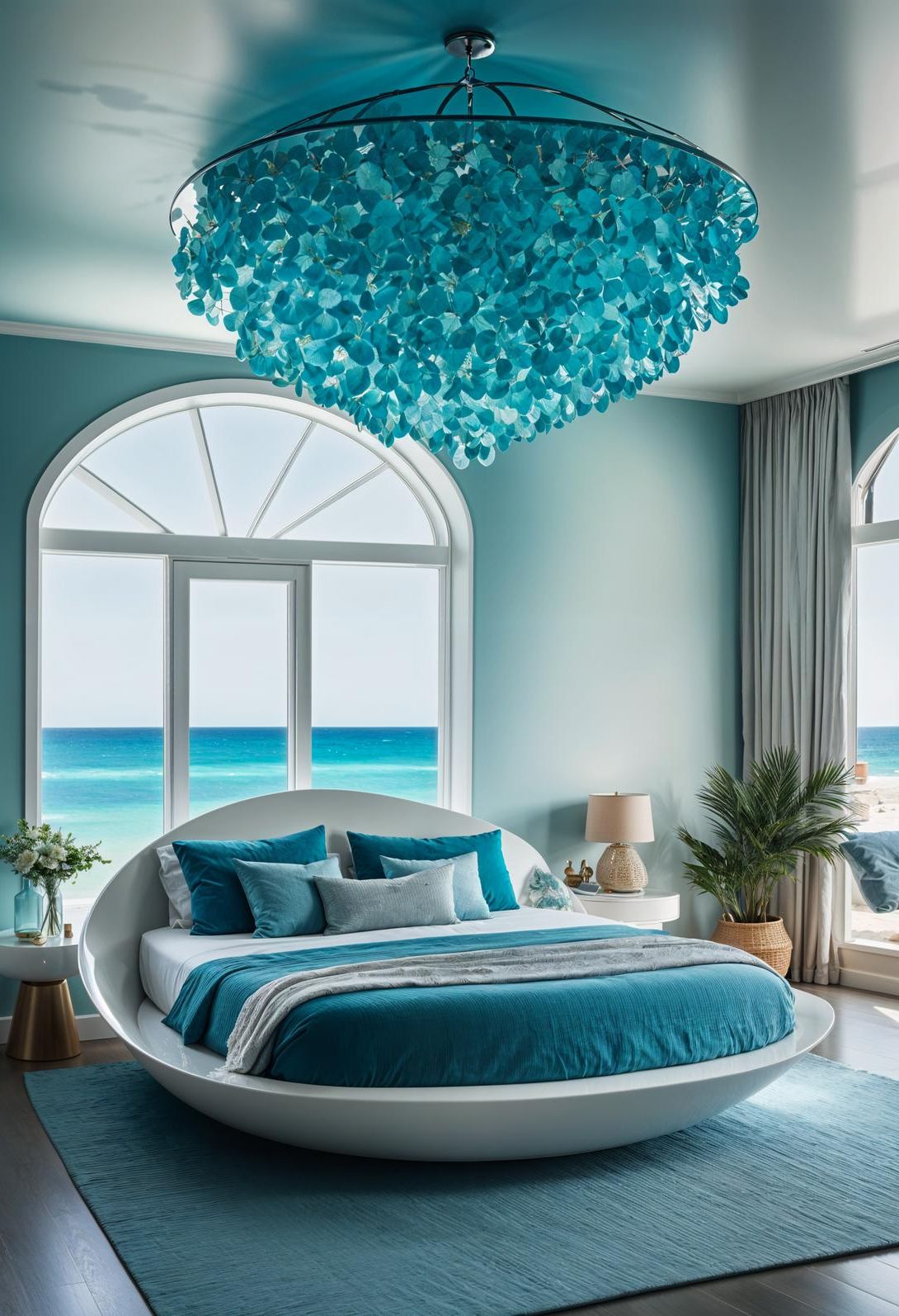 9. Ocean-Inspired Bedroom Decor
