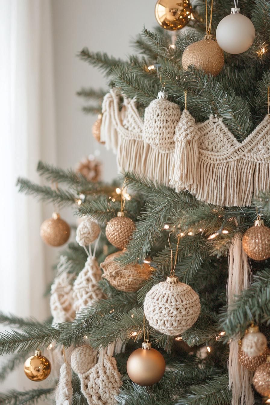 20. Neutral Macramé Holiday Accents