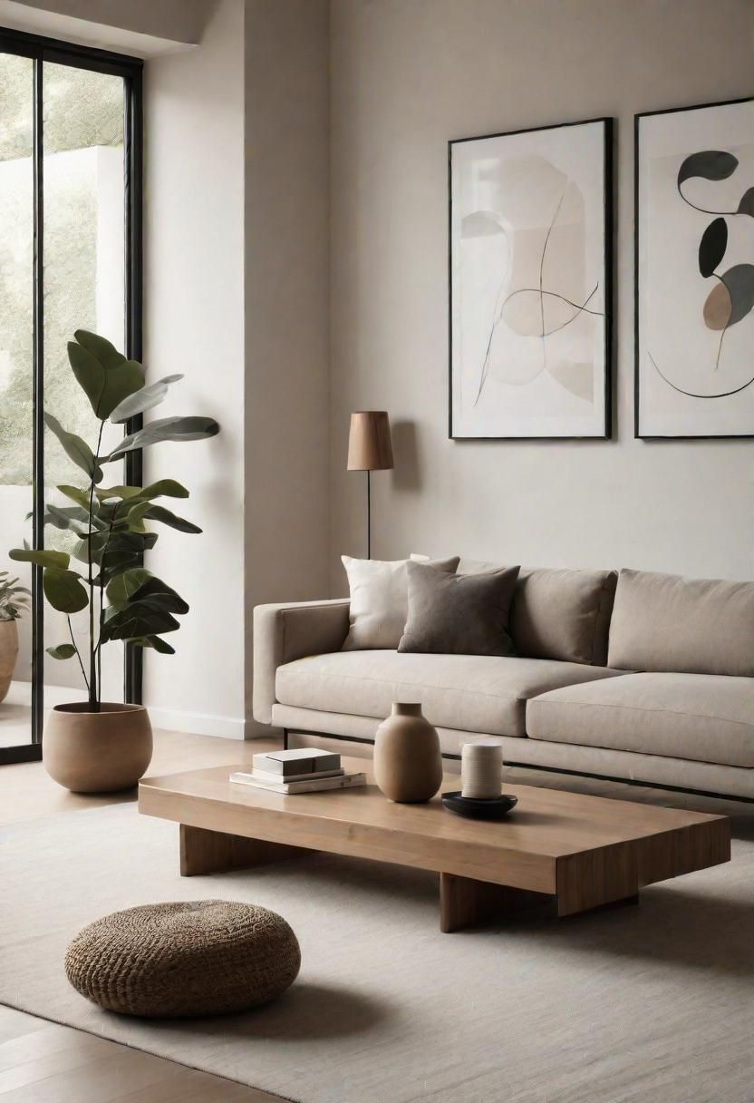 49. Zen Minimalist Living Room Style