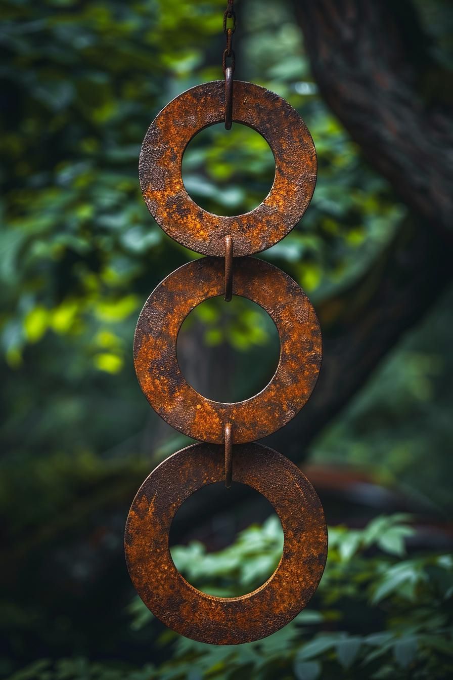 1. Balancing Metal Ring Sculptures - photo 2
