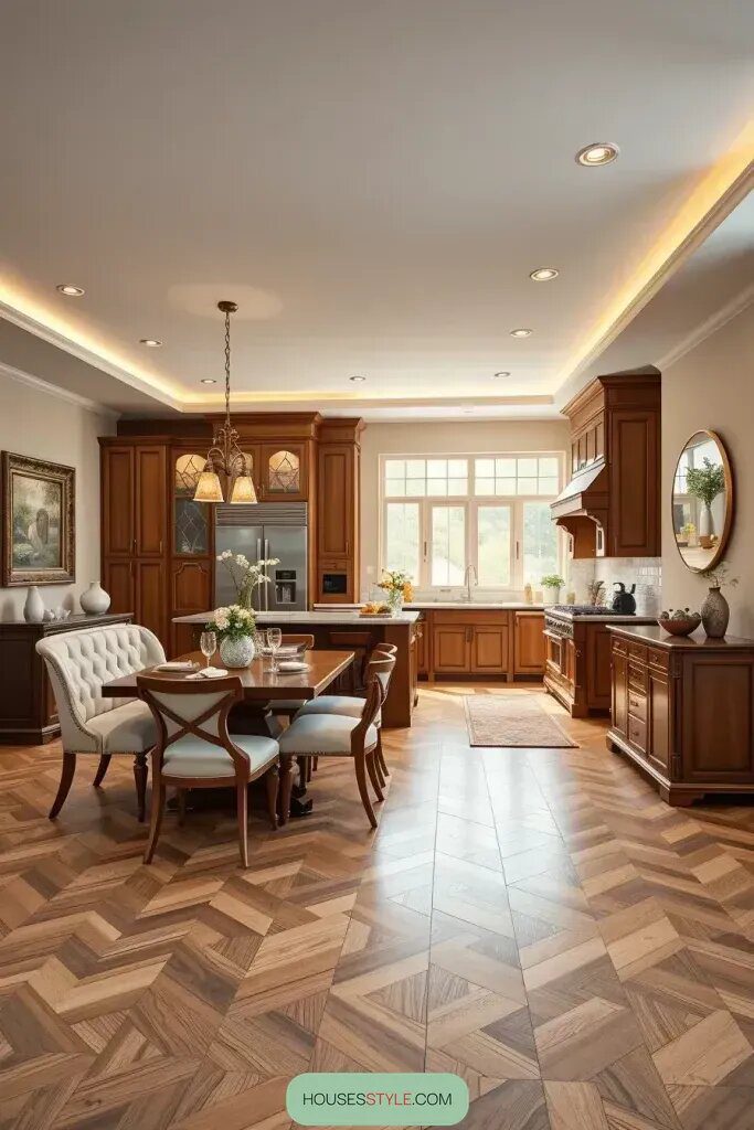 Kitchen and Dining Rooms Designed to Flow Together