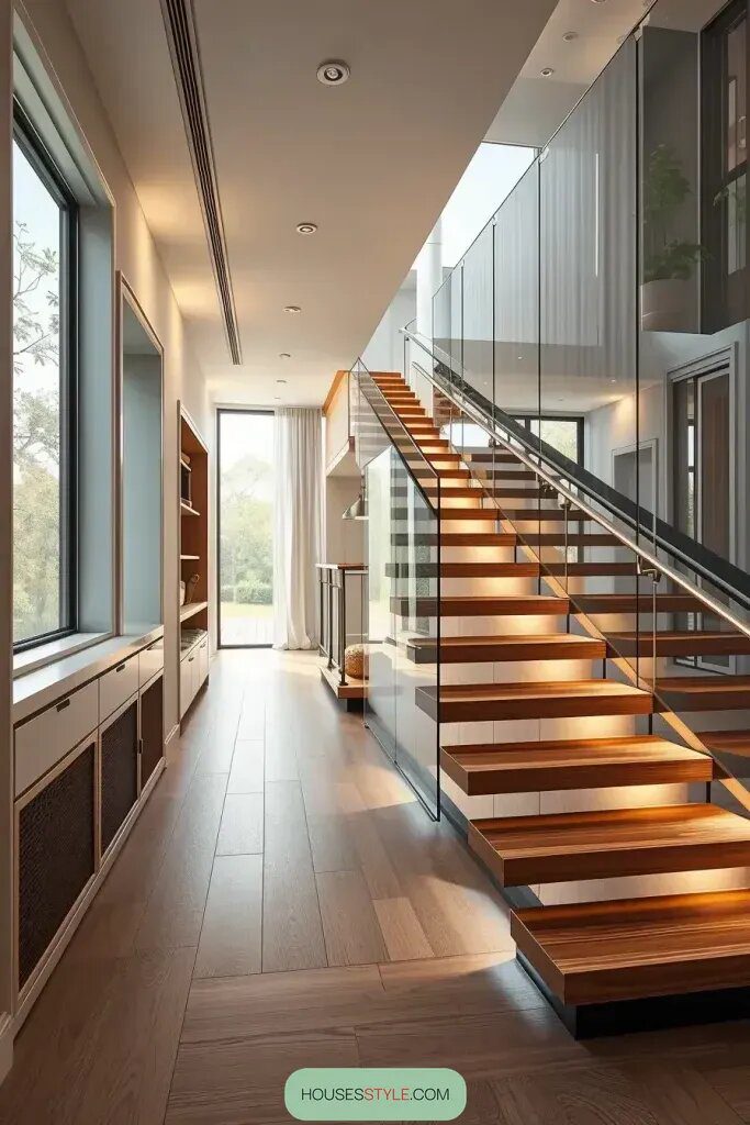 Glass-Enclosed Hallways with Floating Staircases - photo 2