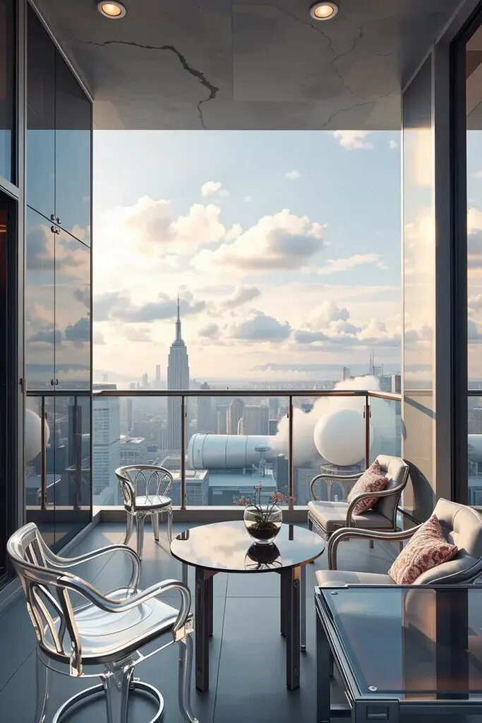 Balconies Designed to Mirror the Sky