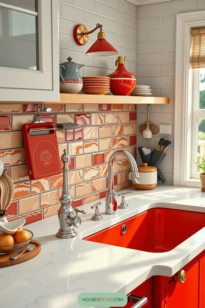 Retro Sinks in Bright Yellow or Red - photo 2