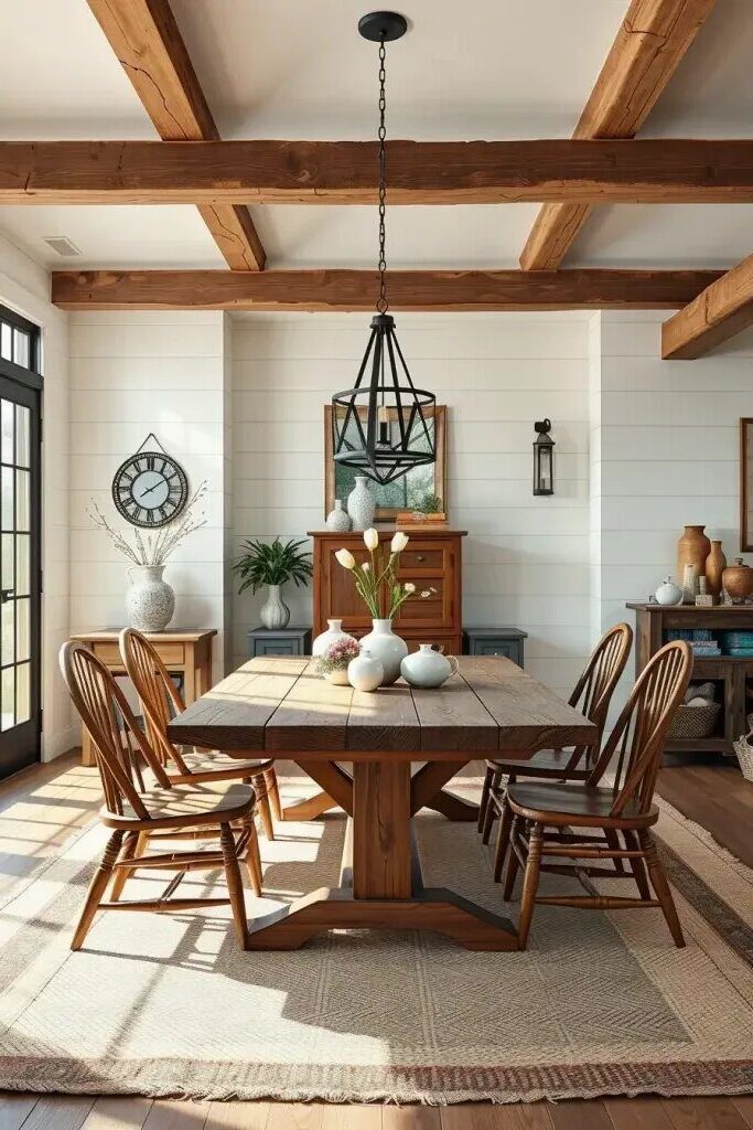 What Makes Farmhouse Dining Rooms Feel Cozy - photo 2