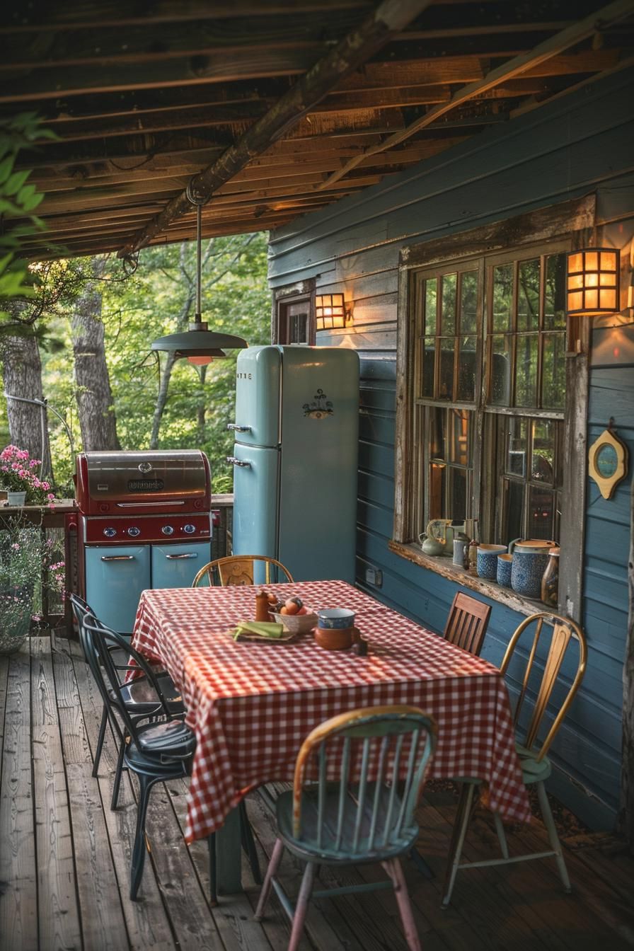 9. Retro-Style Outdoor Kitchen Looks