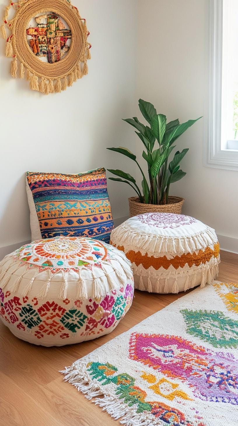 11. Cozy Boho Floor Cushion Seating - photo 2