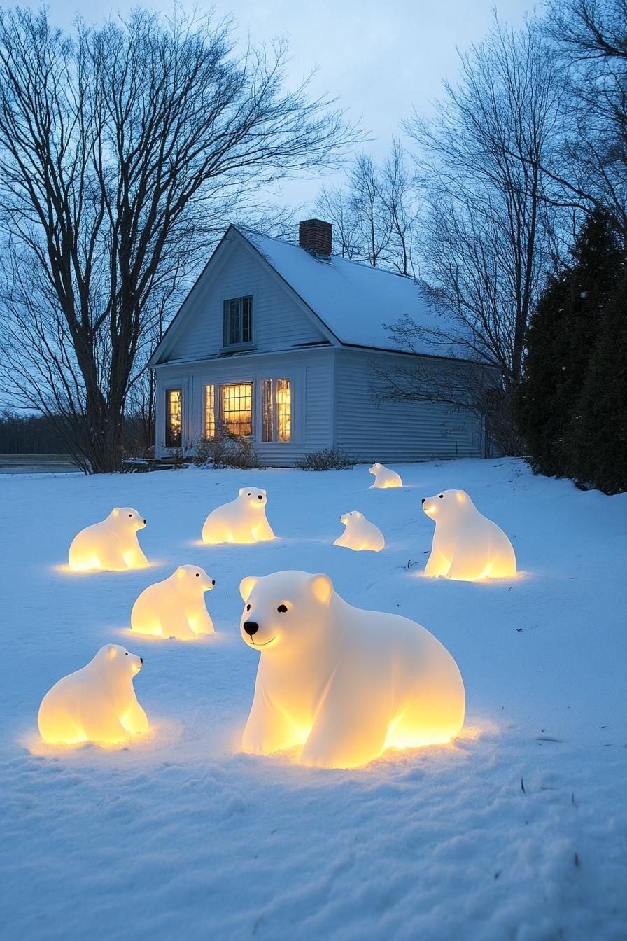 11. Arctic-Themed Light Display