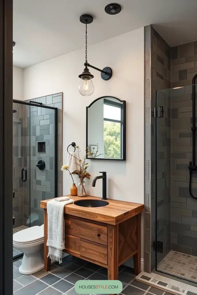 Black Metal Accents for a Modern Rustic Look