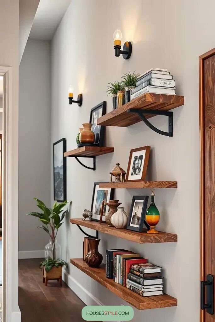 Floating Shelves Built from Reclaimed Wood - photo 2