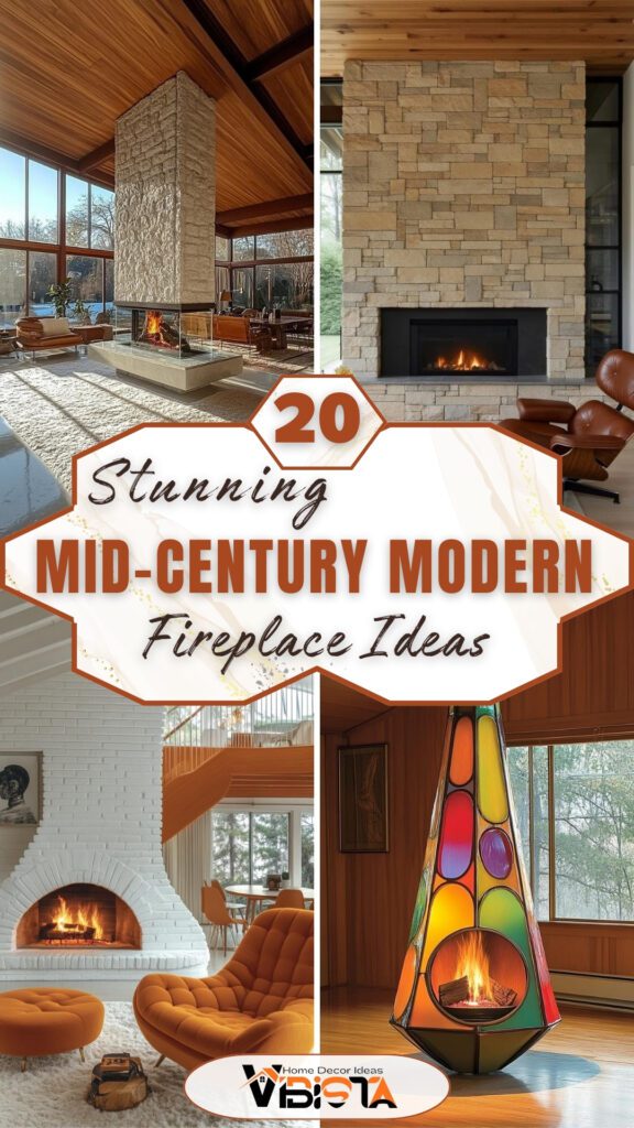 20 Stunning Mid-Century Modern Fireplace Makeover Ideas