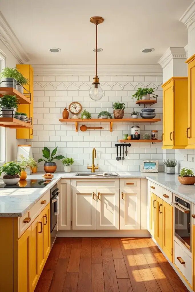 Bring Sunshine Into Your Kitchen With Yellow Cabinets