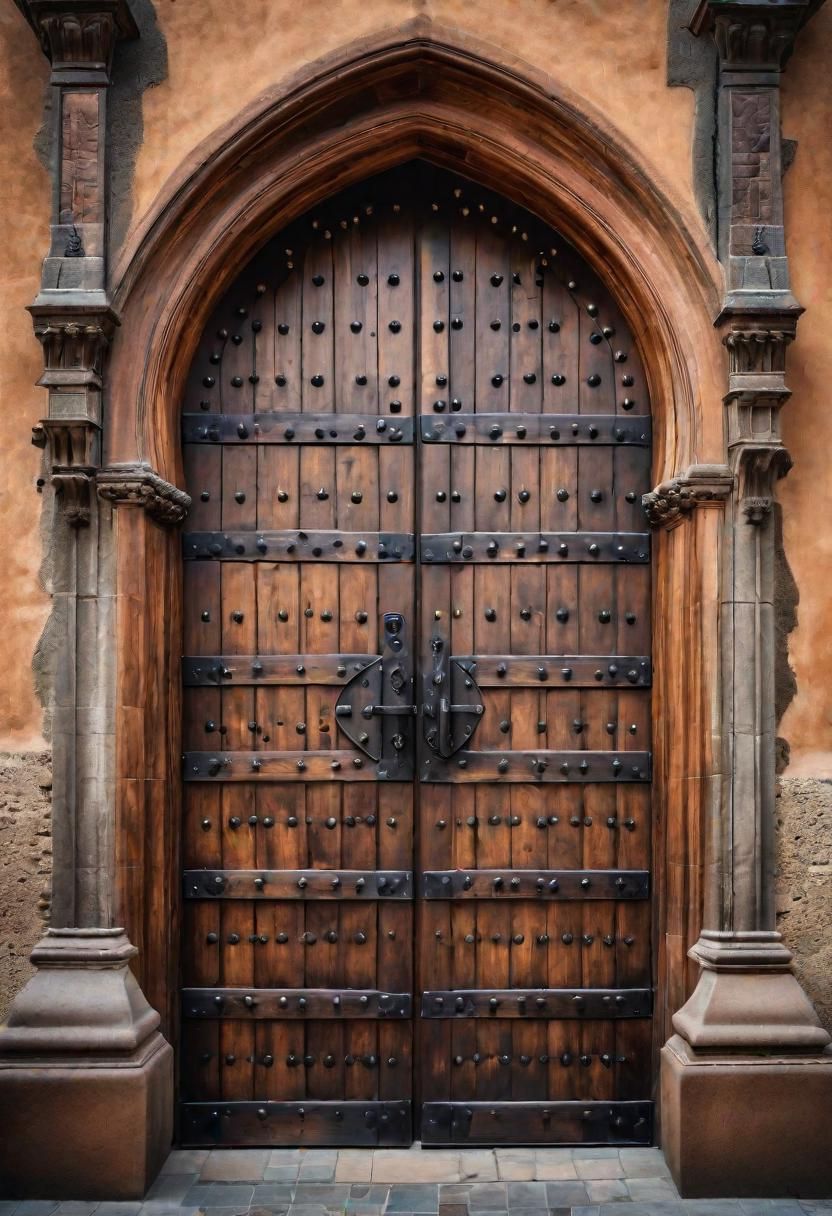 13. Gothic-Style Wooden Door Ideas