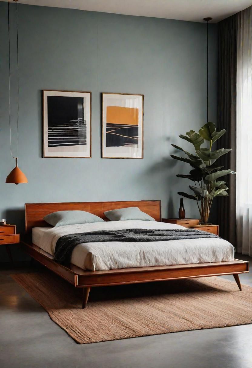 5. Sunken Bed with Tapered Legs
