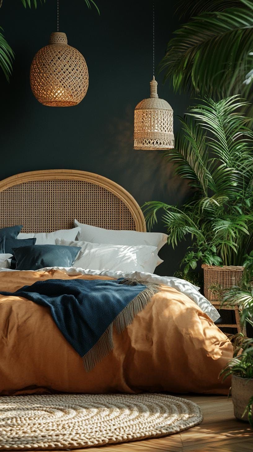 3. Wicker And Rattan Against Earthy Walls - photo 2