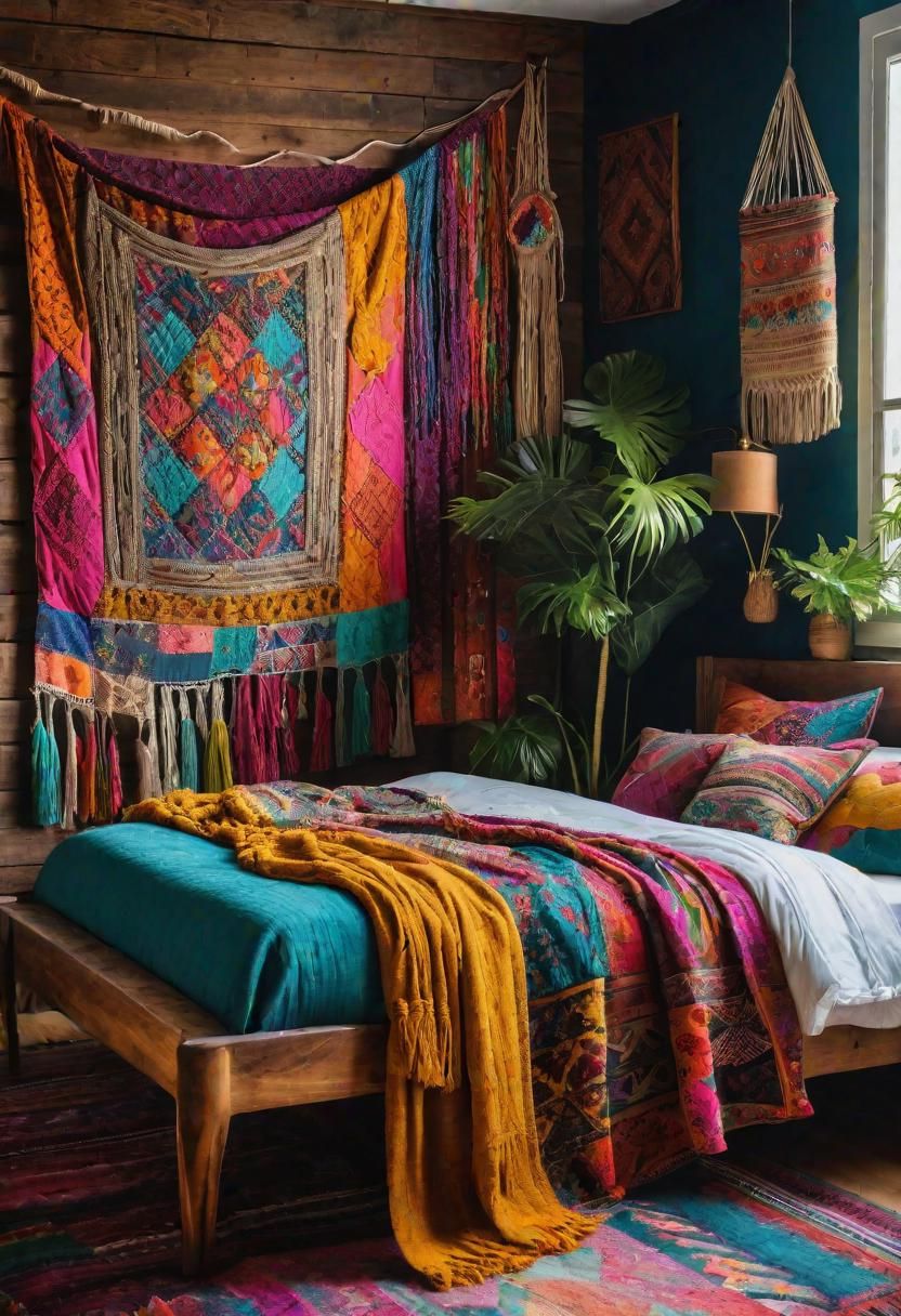 1. Vintage Bohemian Bedroom Look
