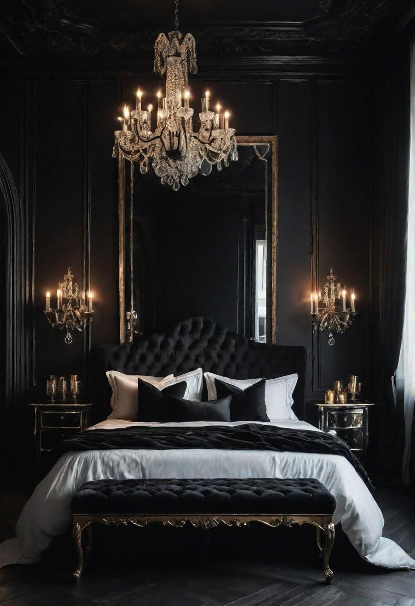 13. Gothic-Inspired Bedroom Design