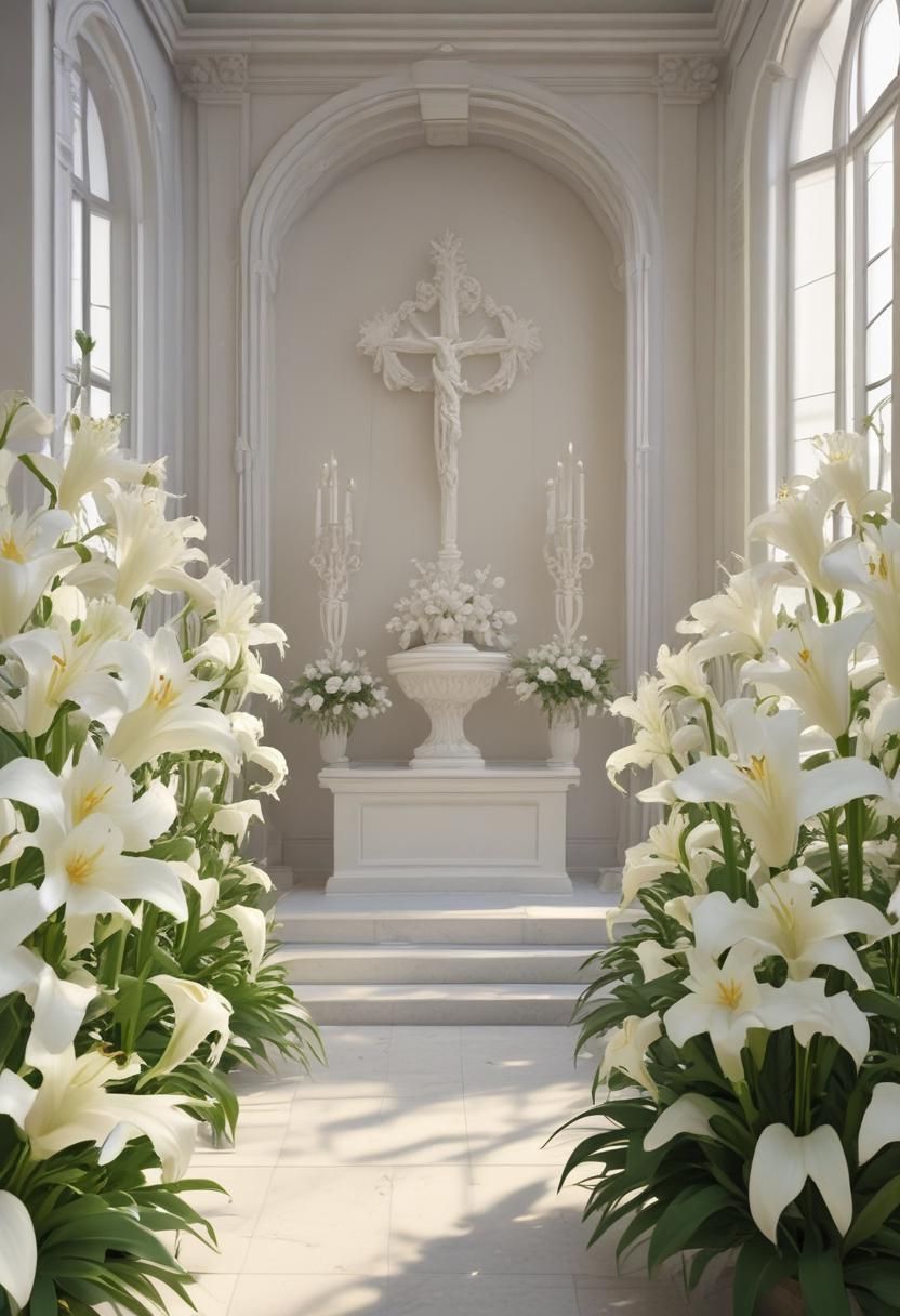 8. Decorating the Altar with White Lilies - photo 2