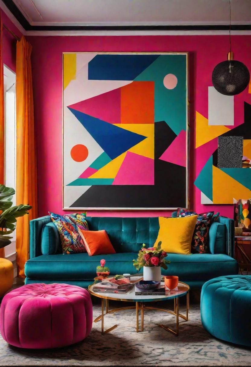 32. Bold Pop Art Living Room Ideas
