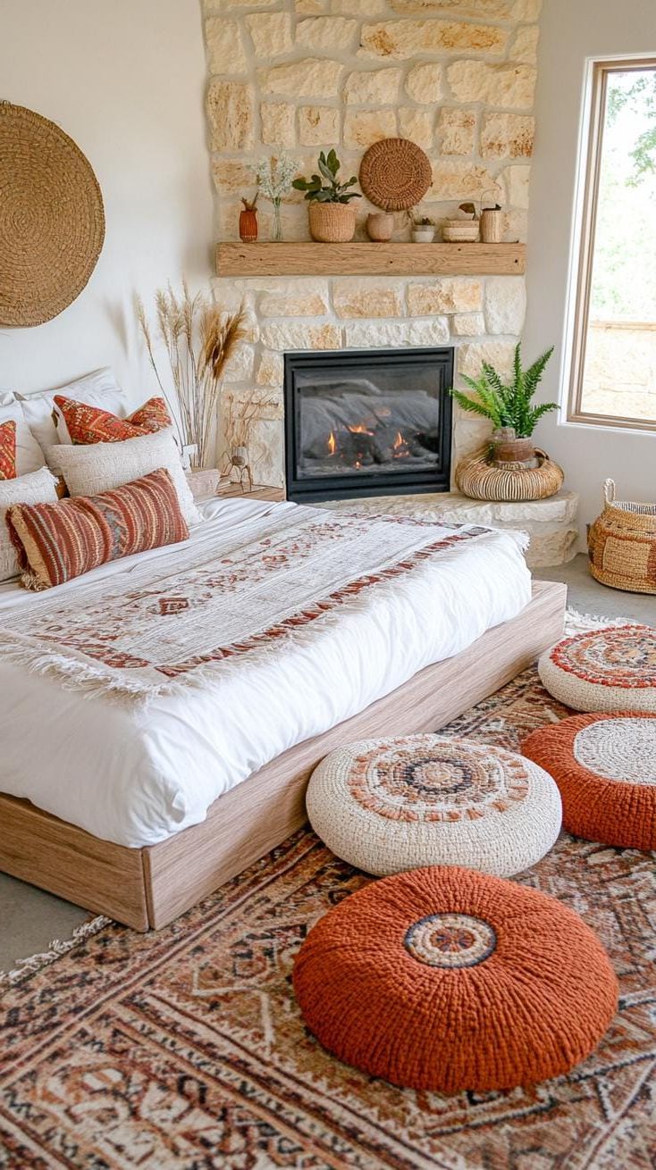 11. Scatter Floor Pillows In Earthy Tones - photo 2