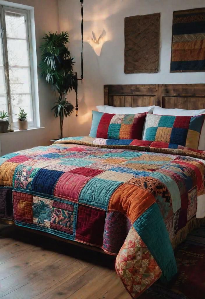 19. Patchwork Bedspread Styling Ideas