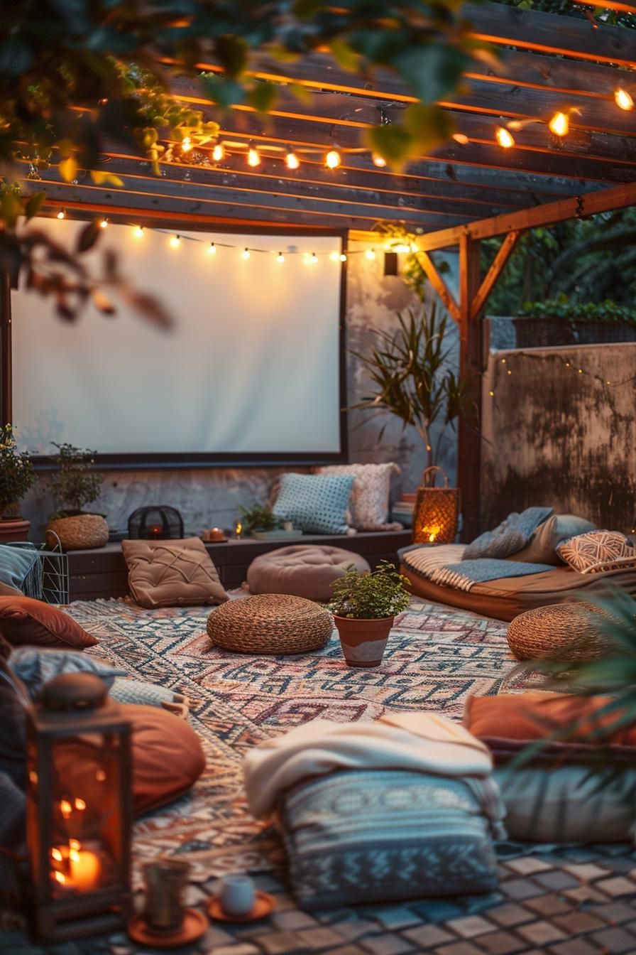 4. Set Up an Outdoor Movie Night