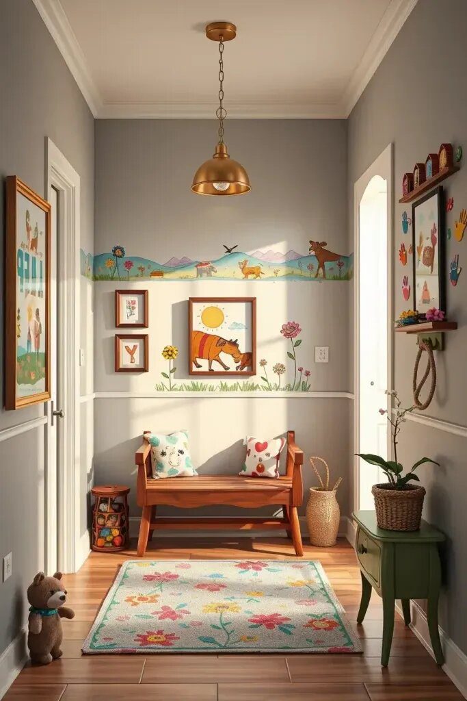 Letting Kids Contribute to Entryway Wall Art - photo 2