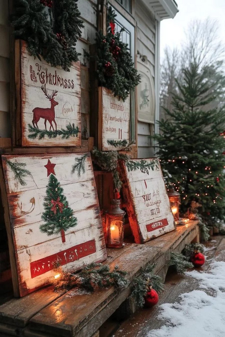 17. Festive Pallet Wood Sign Ideas - photo 4