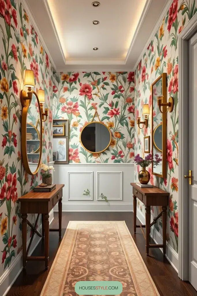 Fun Wallpaper Ideas for Long Hallways