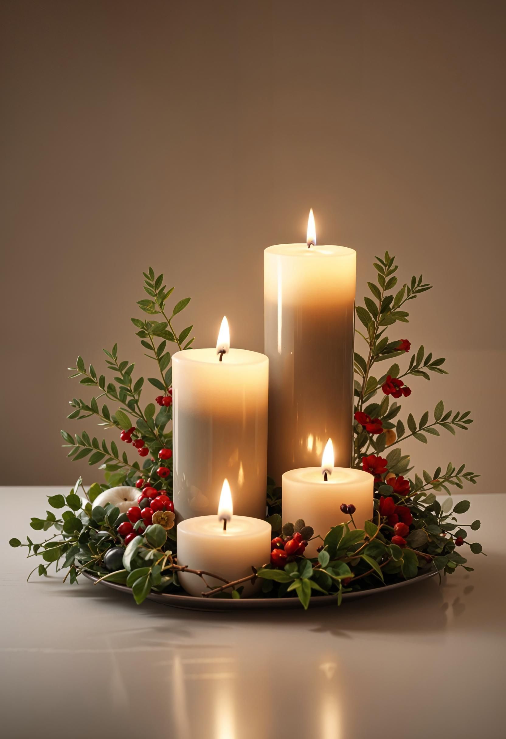 12. Greenery and Candle Display Ideas - photo 2
