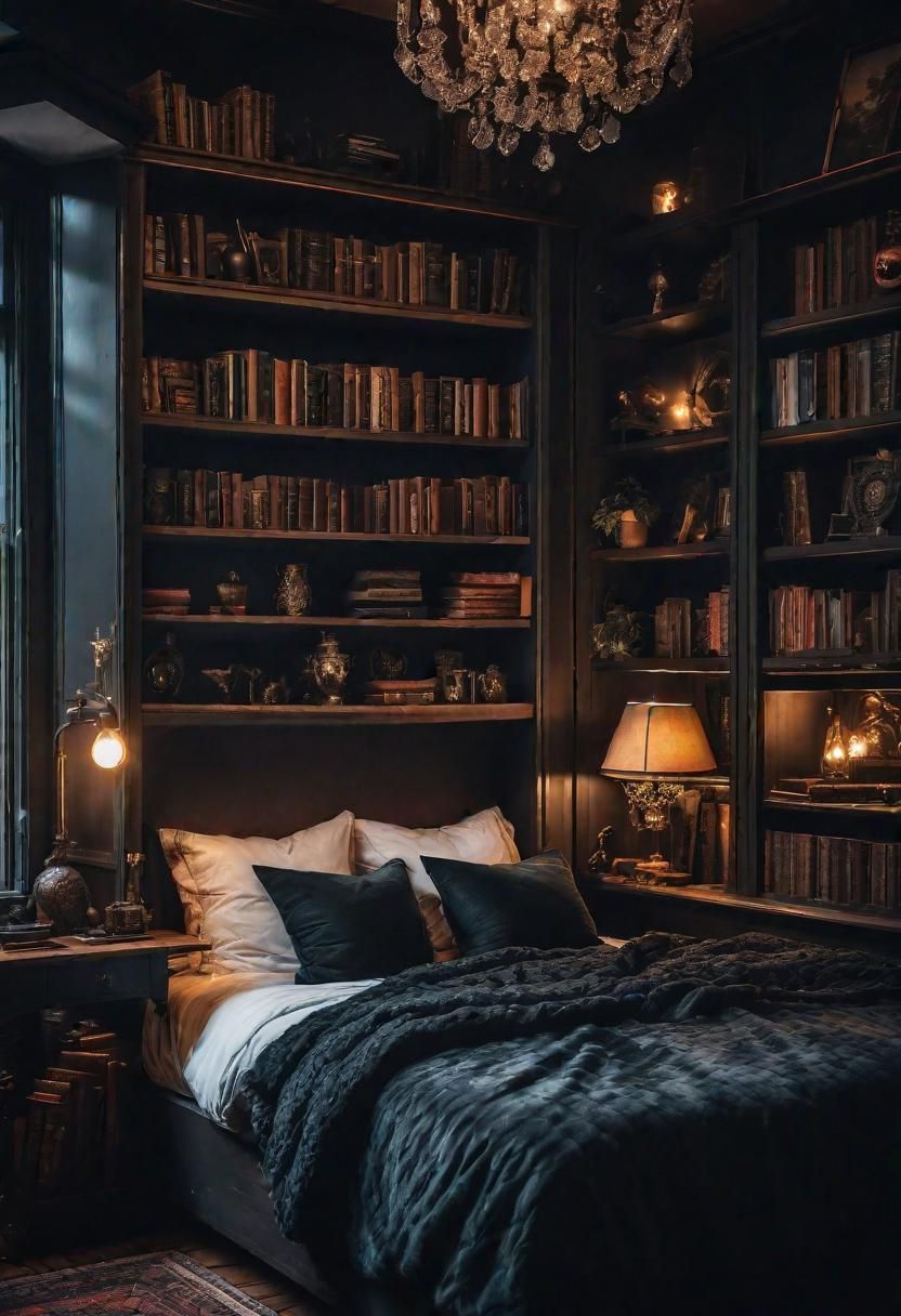 13. Cozy Gothic Book Nook