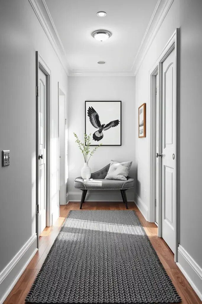 Monochrome Color Schemes for a Sleek Hallway