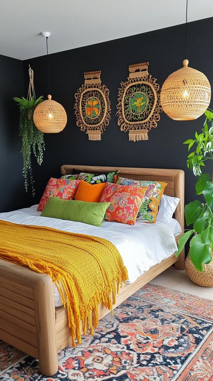 16. Bold Black and Boho Contrasts - photo 2