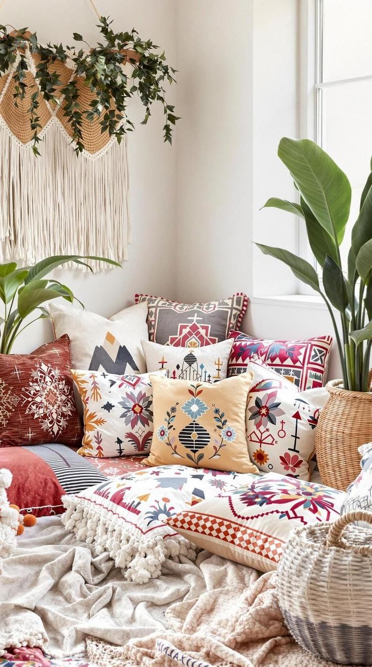 5. Floor Cushions Seating Corner