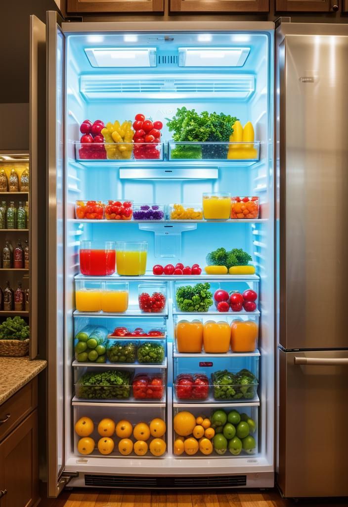 13. Colorful Glass-Front Fridge Looks
