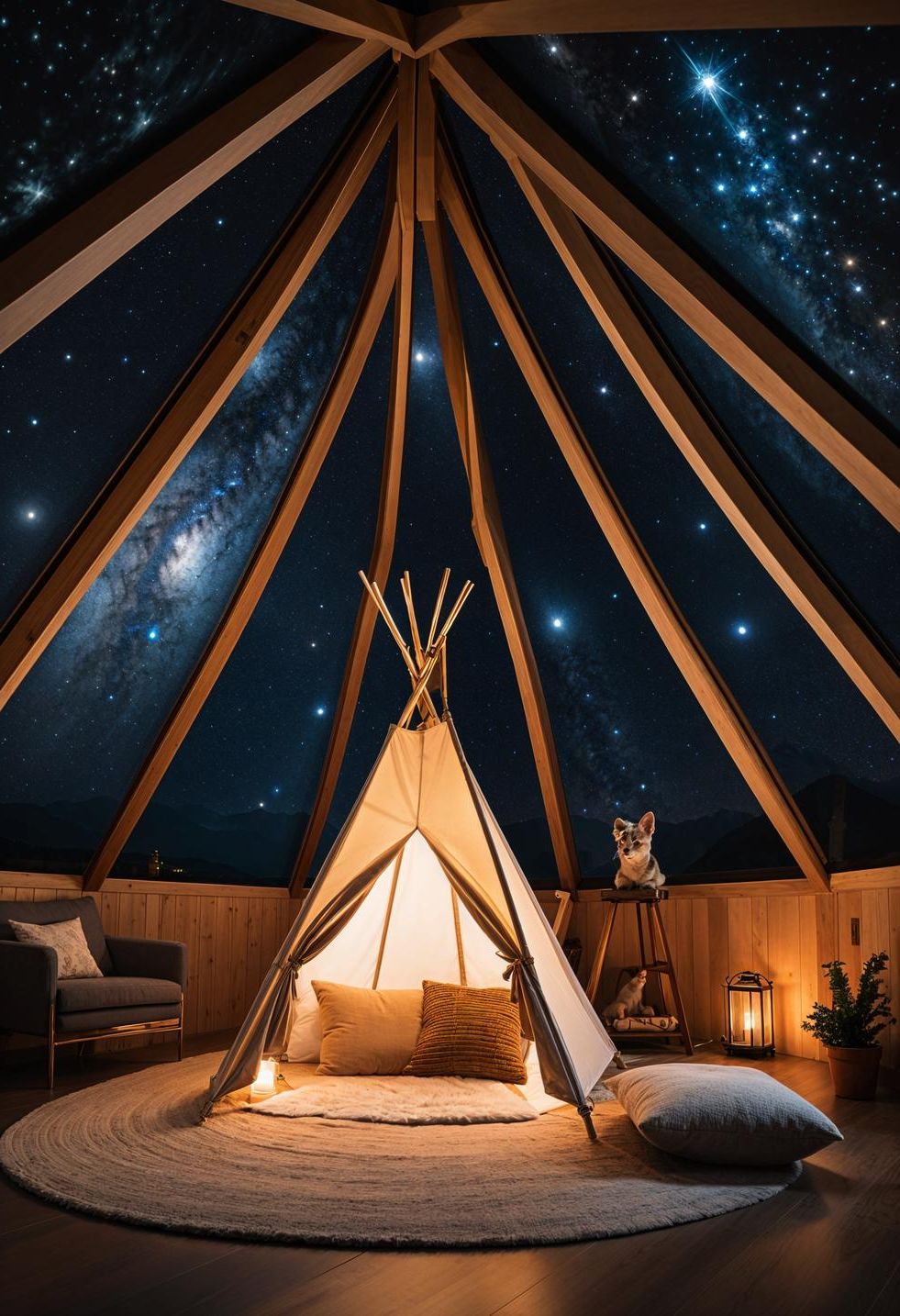 3. Cosmic Indoor Campsite Inspiration